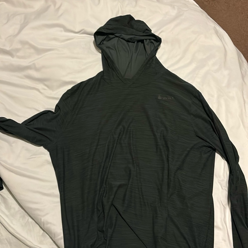 XL Nike Dri-Fit long sleeve with hood (dark grey)